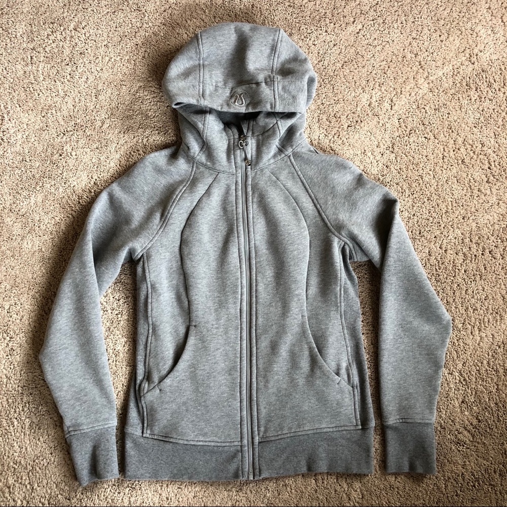 Scuba Hoodie by Lululemon Gray Size 8 EUC